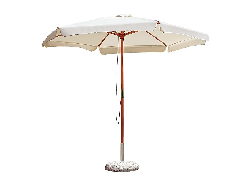 Ombrellone da giardino 285cm a palo centrale in legno Gharab