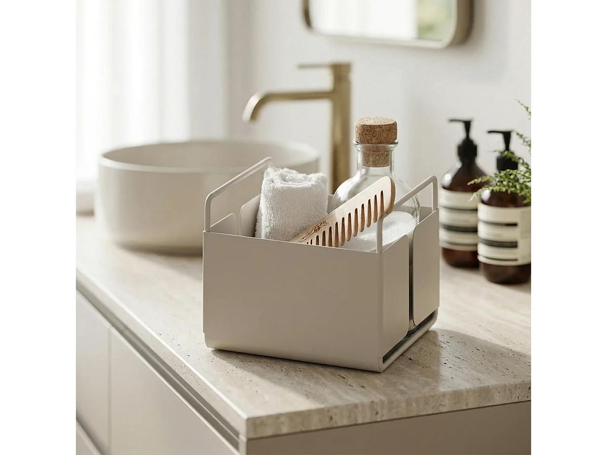 Weiße Metallablage für Tisch, Küche und Bad Kyo