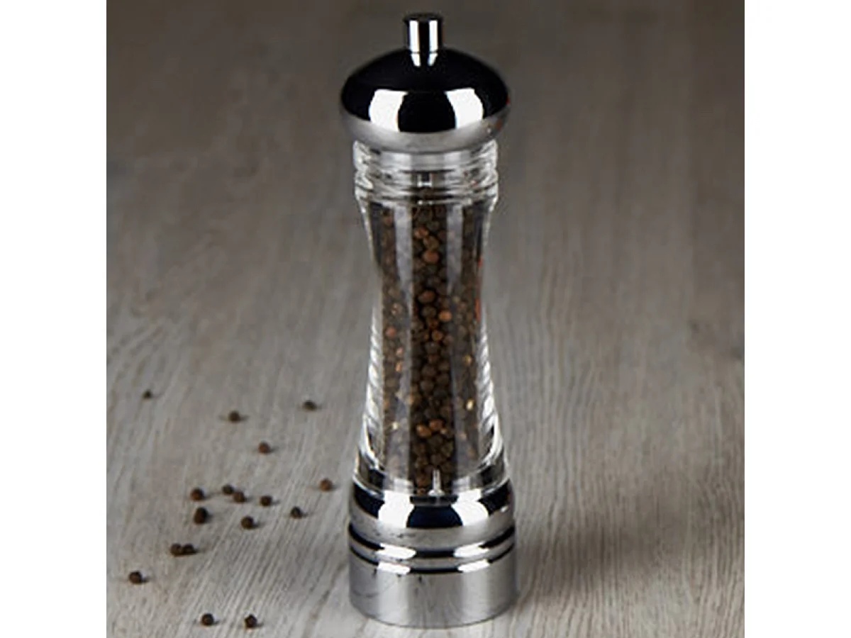 Transparente Salz- und Pfeffermühle für Tisch und Küche 21cm Pierre Gourmet