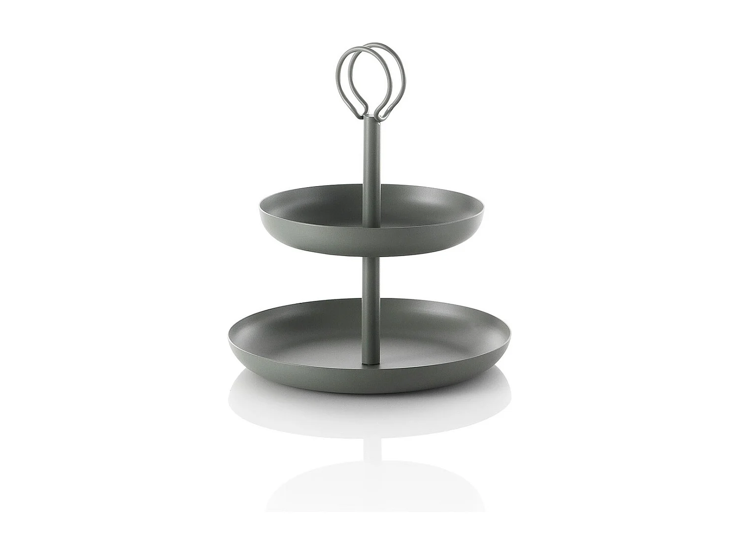 Alzatina in metallo da tavolo a 2 ripiani Nik - Verde