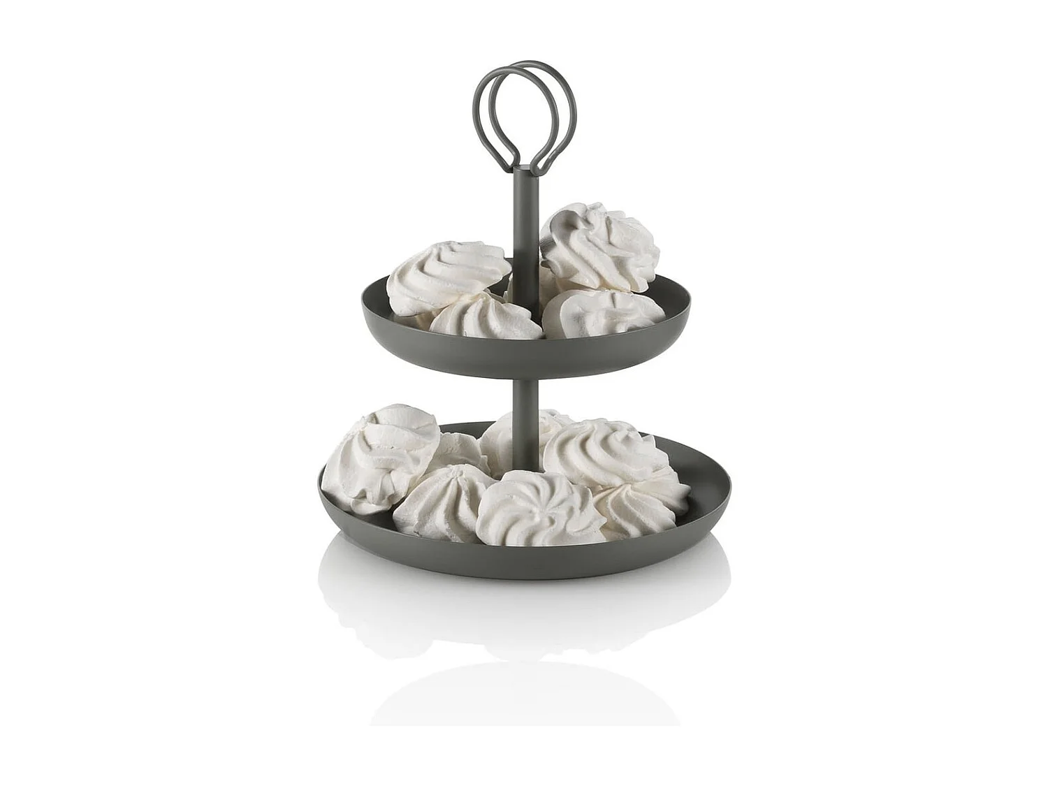 Alzata de metal de mesa con 2 niveles Nik - Verde oscuro