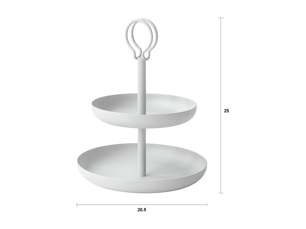 Alzata de metal de mesa con 2 niveles Nik - Verde oscuro