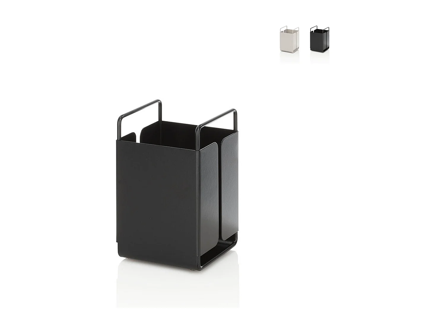 Porta utensili da cucina in metallo Kadax - Nero