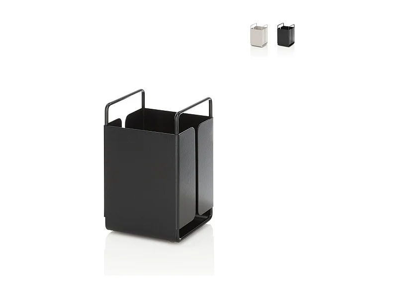 Porta utensili da cucina in metallo Kadax - Nero