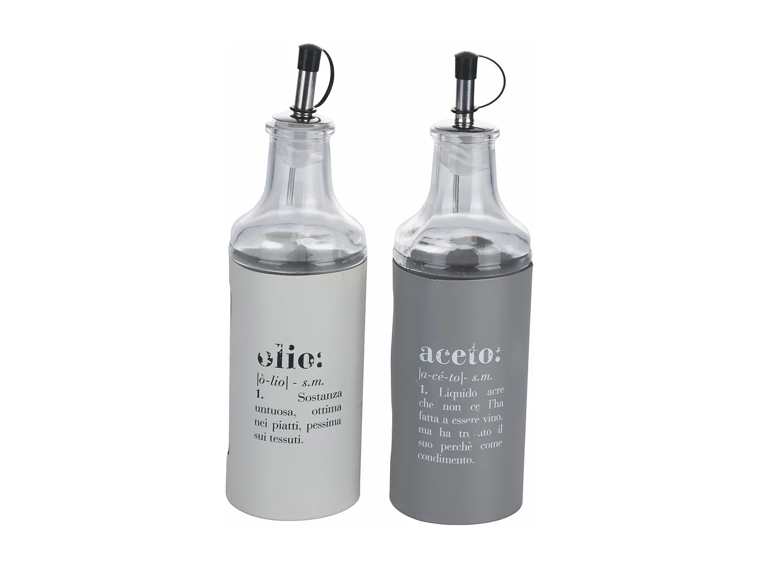 Set portacondimenti olio sale aceto spezie pepe da tavola Victionary - Grigio