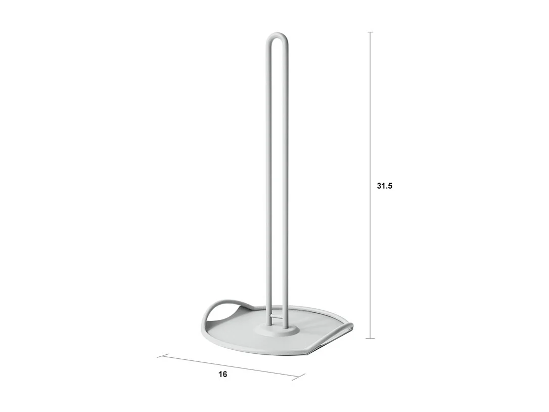 Portarotolo da cucina in metallo opaco Singe - Bianco