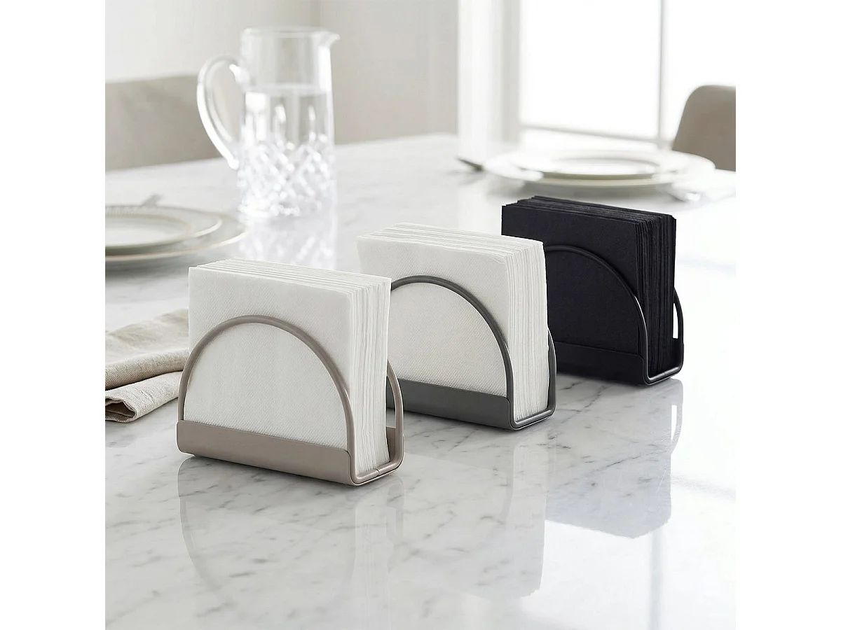 Behr Tisch-Serviettenhalter aus mattem Metall - Schwarz