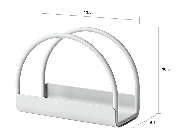 Behr Tisch-Serviettenhalter aus mattem Metall - Schwarz