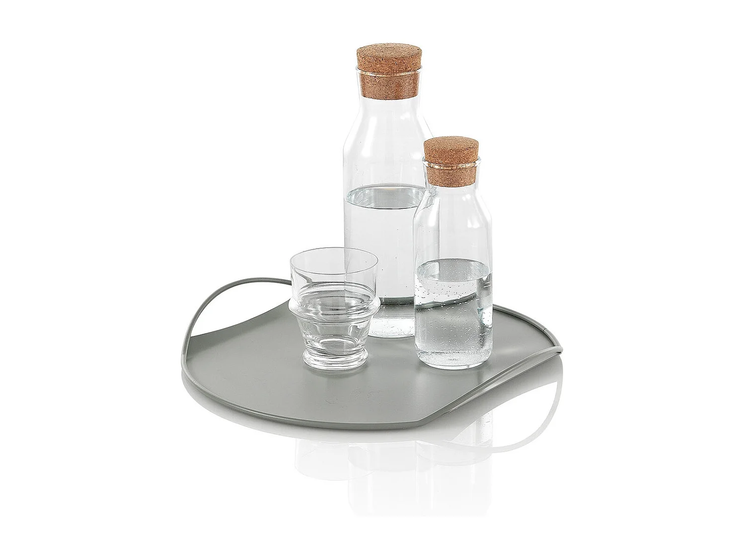 Bandeja de metal para servir con diseño moderno Tab - Verde oscuro