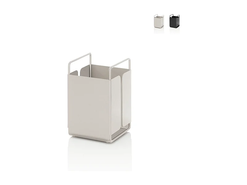 Porta utensili da cucina in metallo Kadax - Bianco