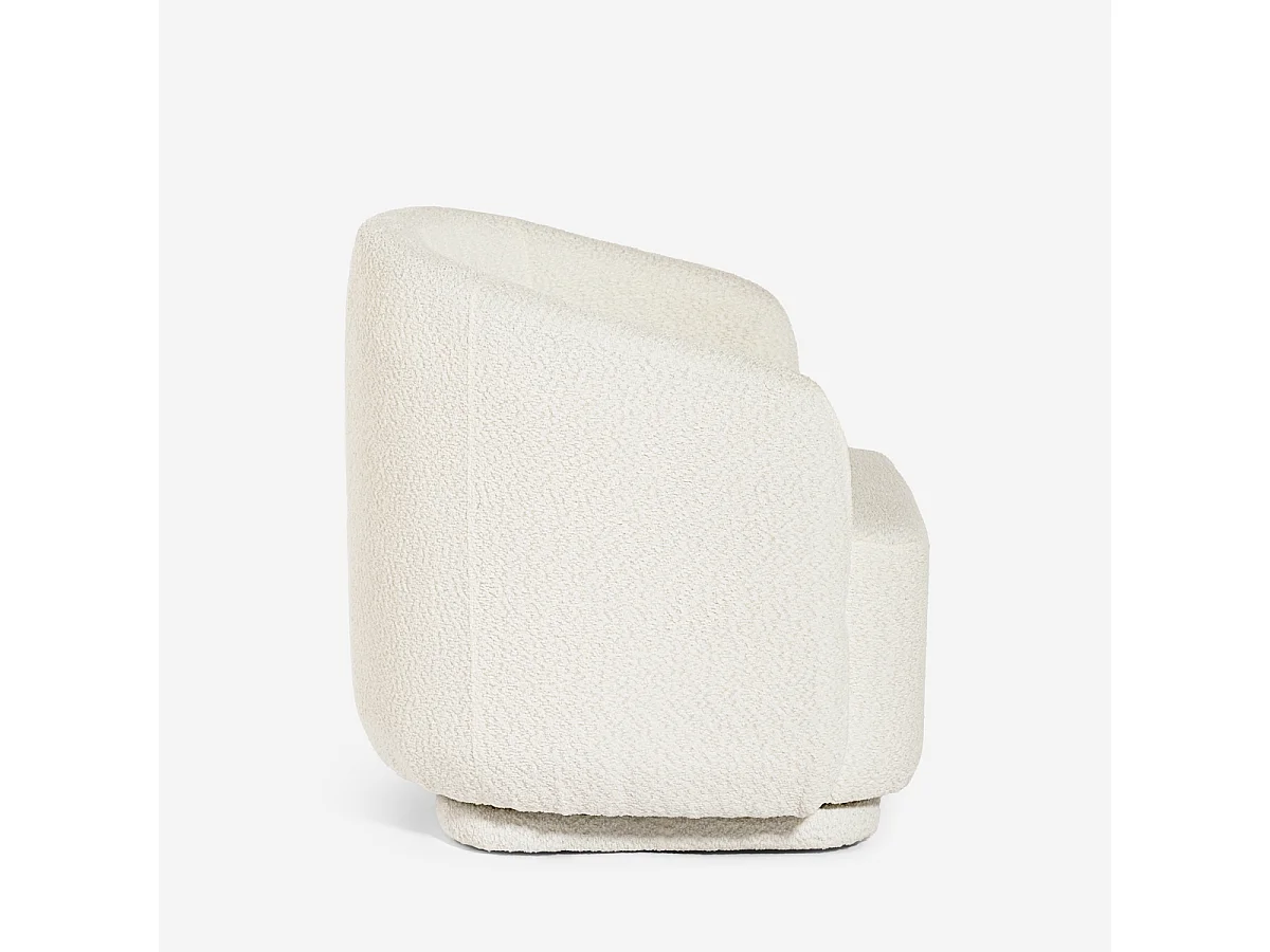 Sessel modern Stoff Bouclè Wohnzimmer drehbar Orav - Beige