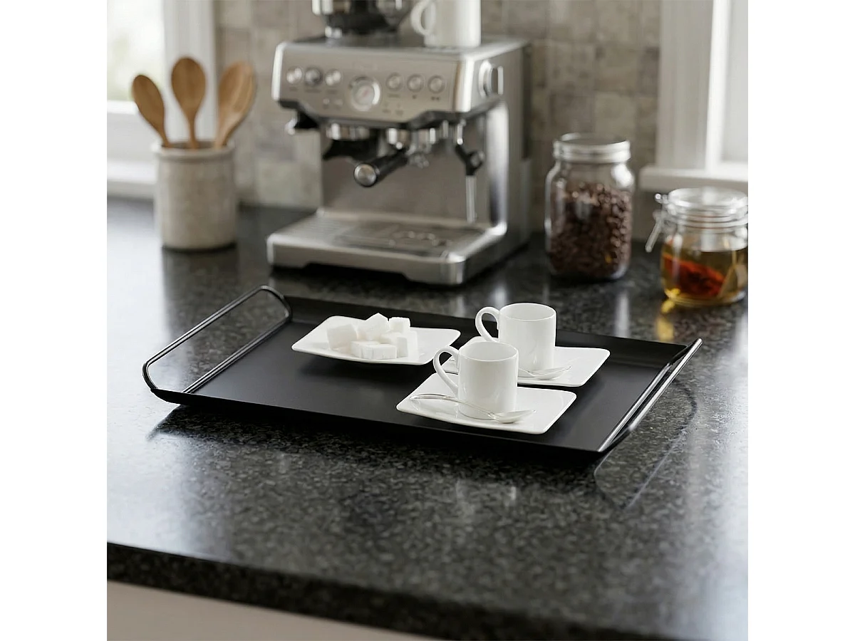 Bandeja portavivieres de metal negro Thomas