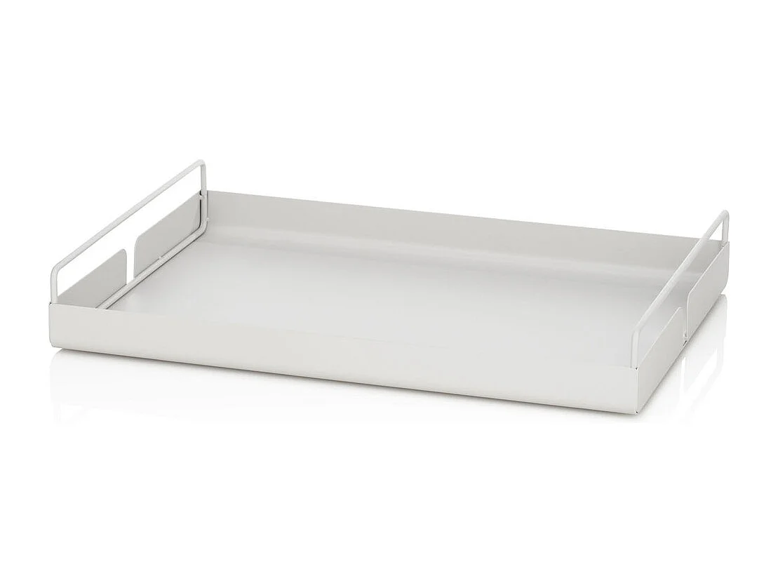 Vassoio da portata per tavola cucina in metallo bianco Jax