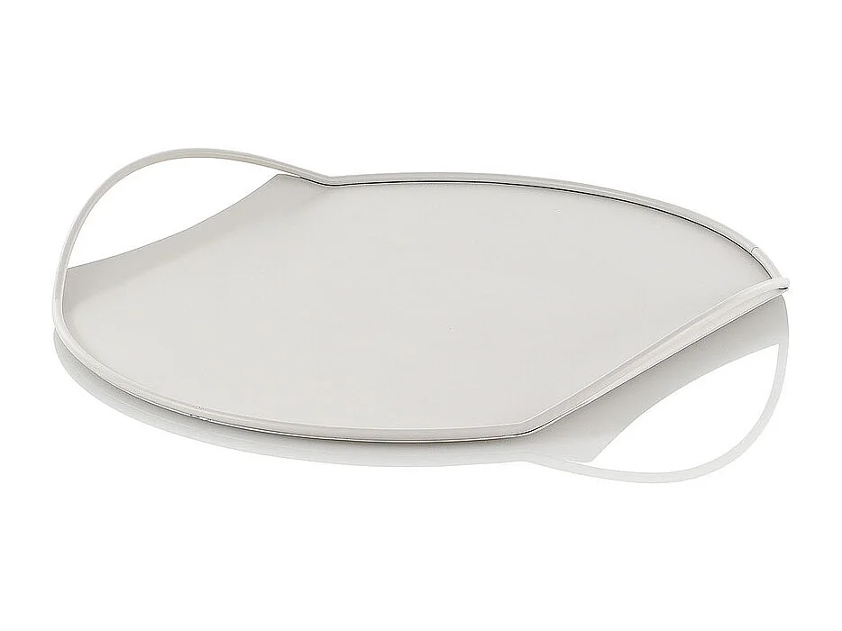 Vassoio in metallo portavivande dal design moderno Tab - Bianco