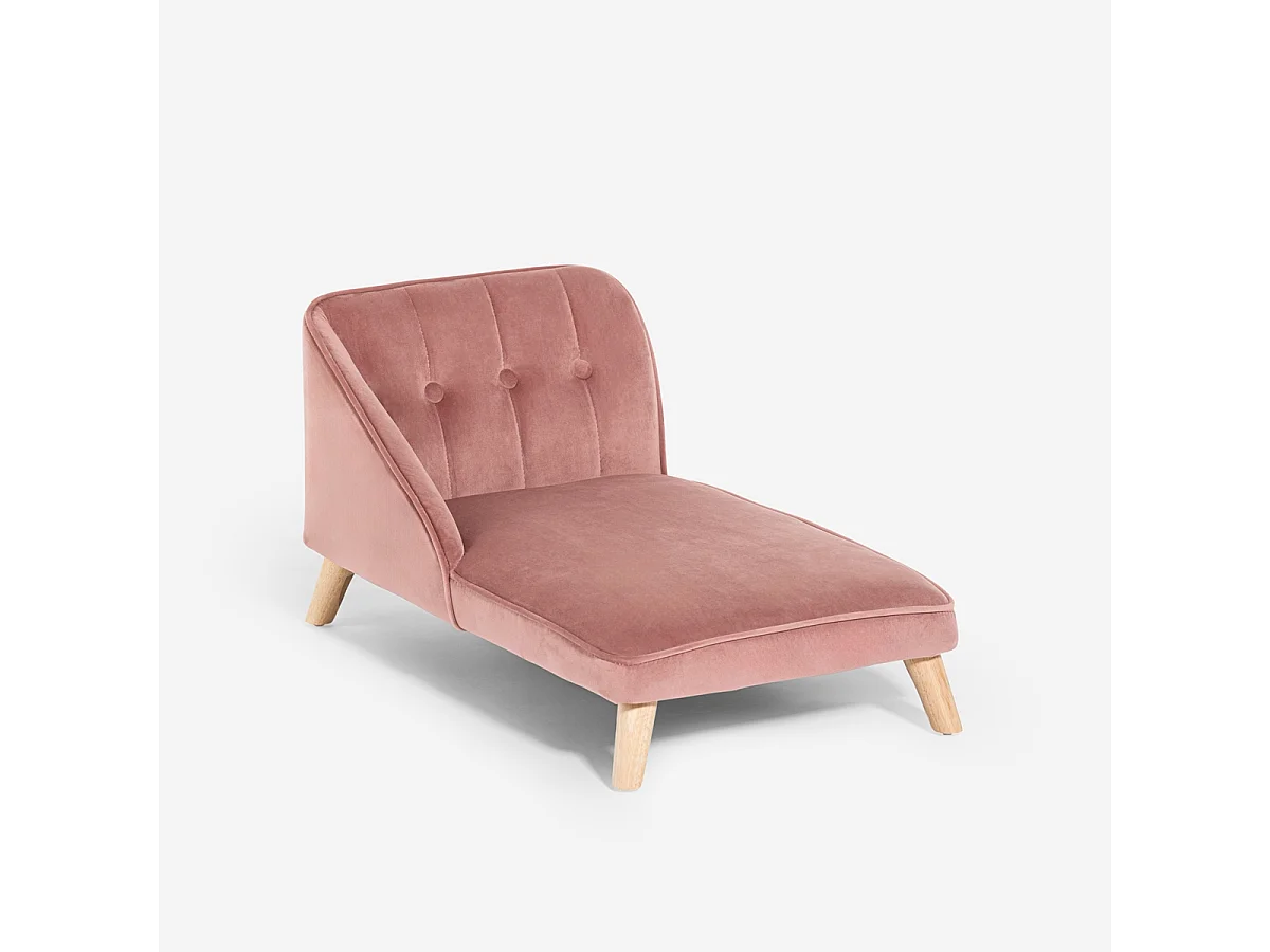 Liegestuhl Sofa für Hunde und Katzen aus Samt Serin - Pink