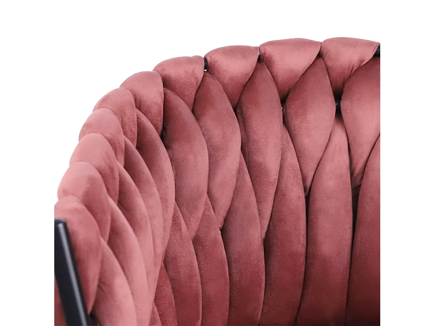 Poltrona sedia velluto design con braccioli cucina soggiorno Chantilly - Rosa