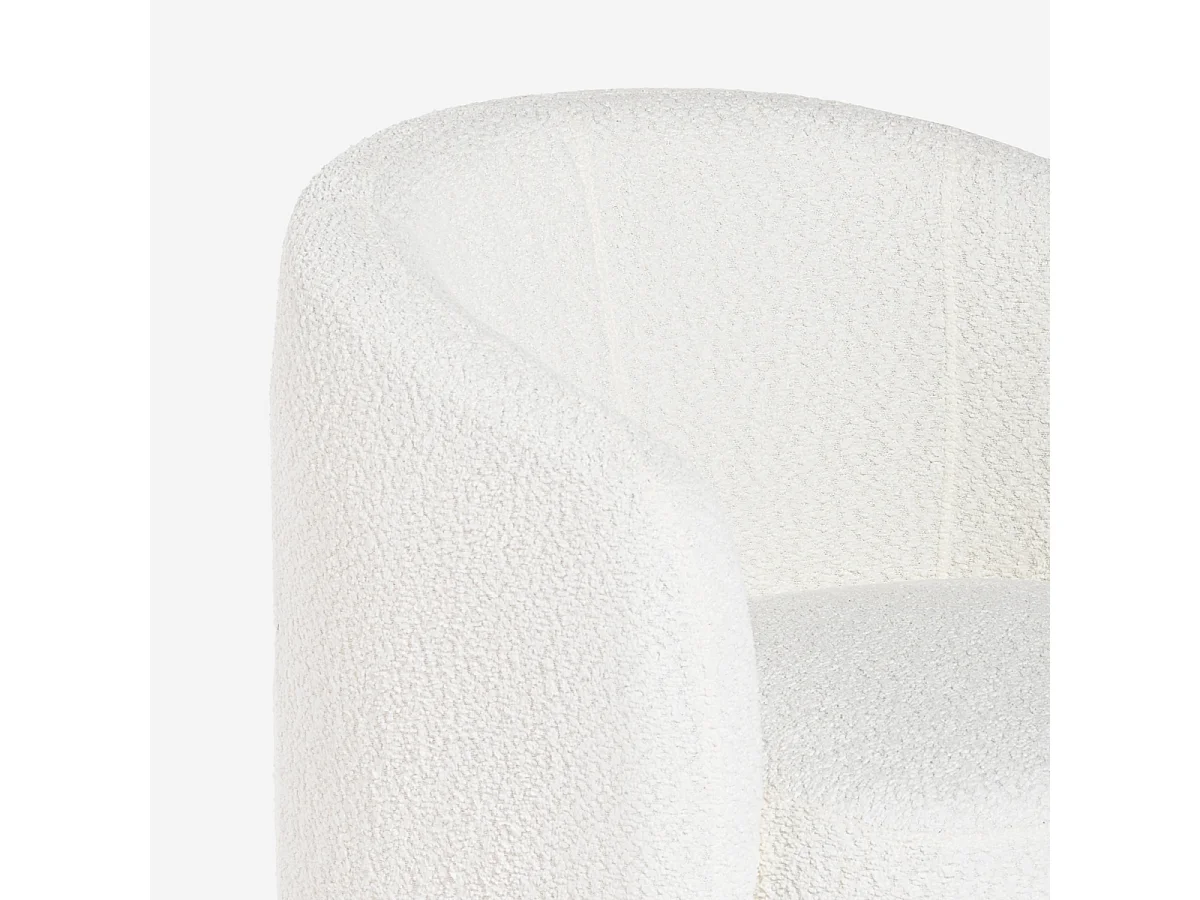 Sessel modern Stoff Bouclè Wohnzimmer drehbar Orav - Weiß