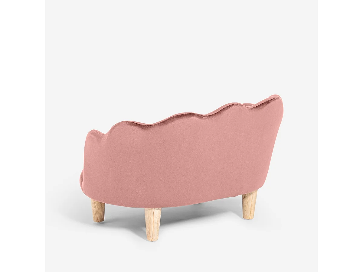 Sessel muschelförmig für Hunde und Katzen aus Samt Pally - Pink