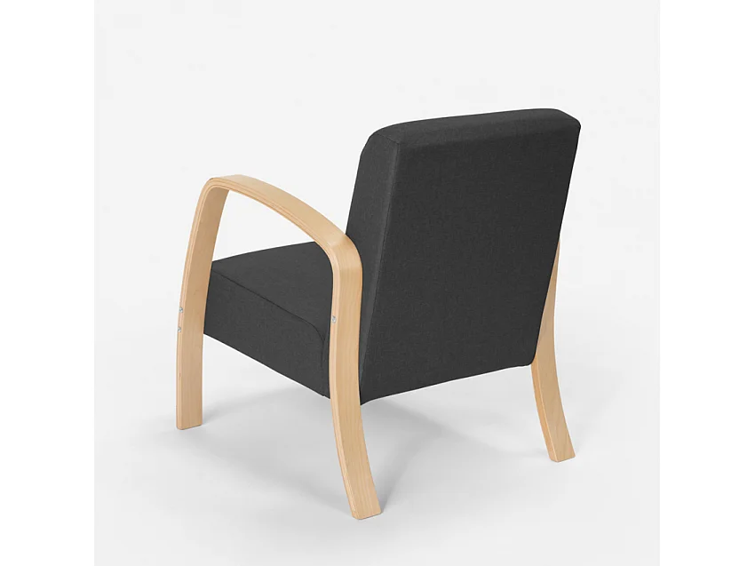 Fauteuil de bureau ergonomique en bois design scandinave Frederiksberg - Gris