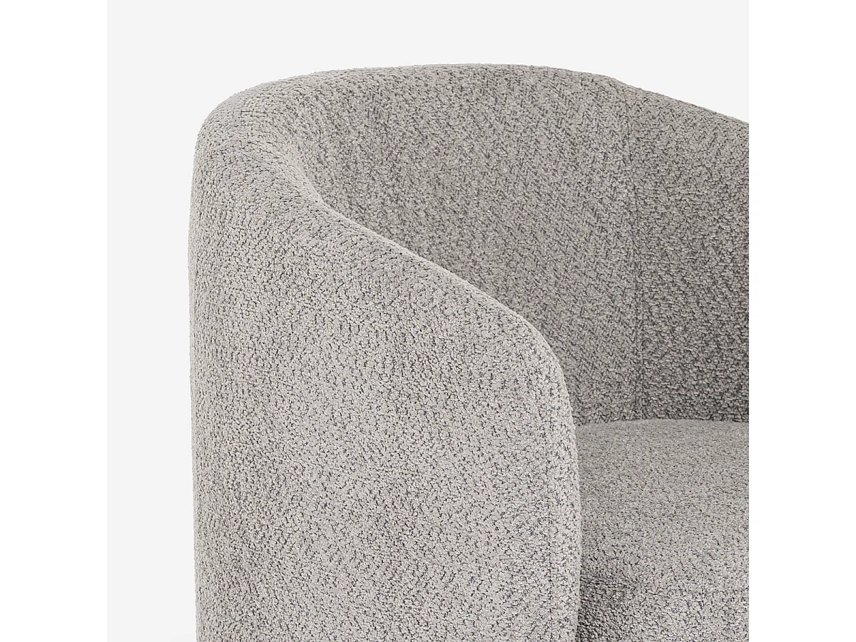 Sessel modern Stoff Bouclè Wohnzimmer drehbar Orav - Grau