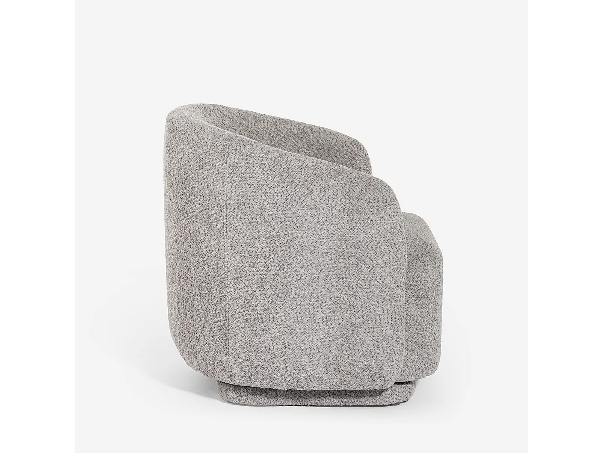 Sessel modern Stoff Bouclè Wohnzimmer drehbar Orav - Grau