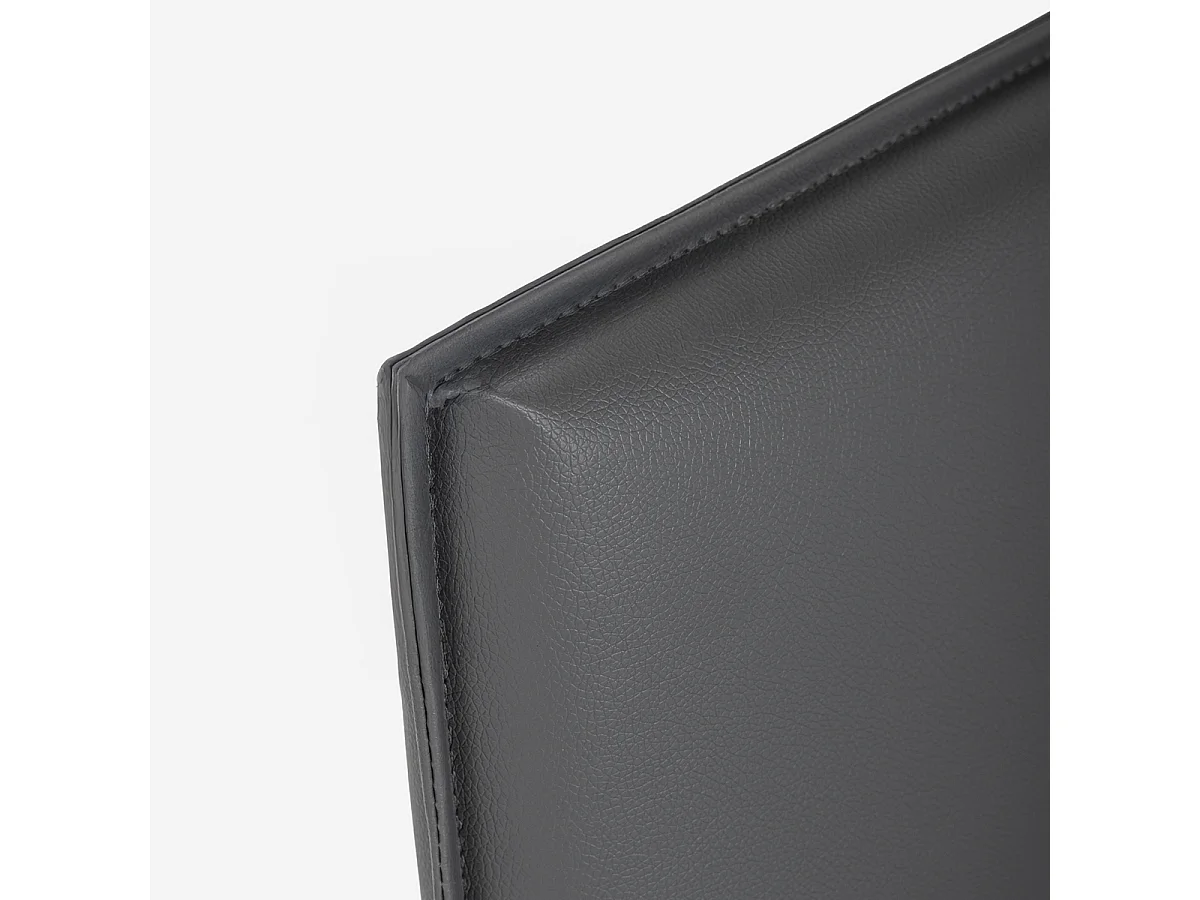 Sillón acolchado para salón y despacho moderno de polipiel Lova - Gris