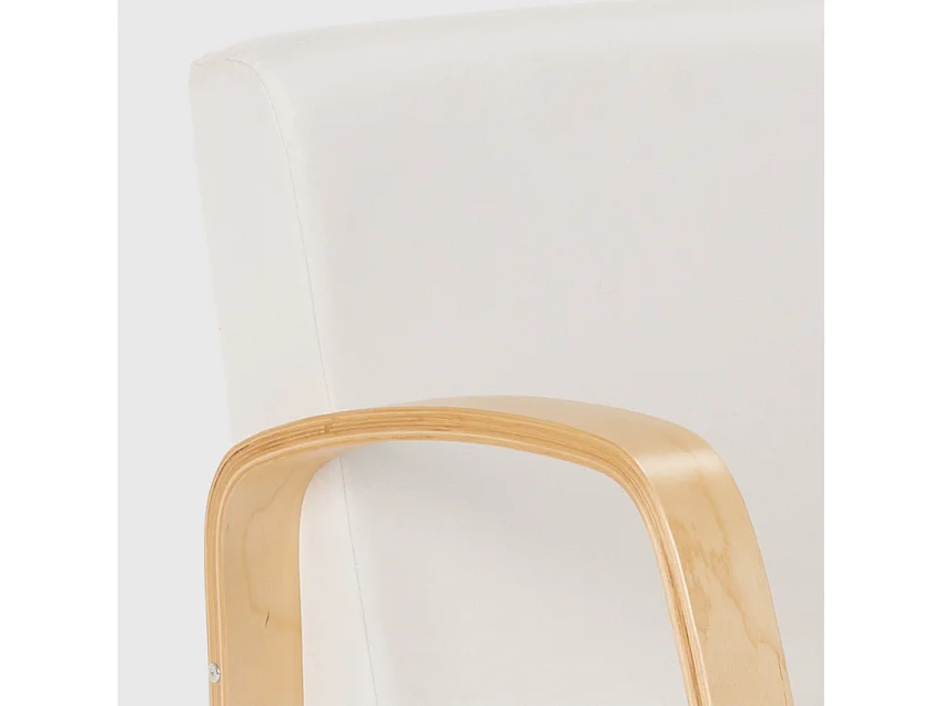 Poltrona in legno design scandinavo ergonomica studio salotto Frederiksberg - Bianco