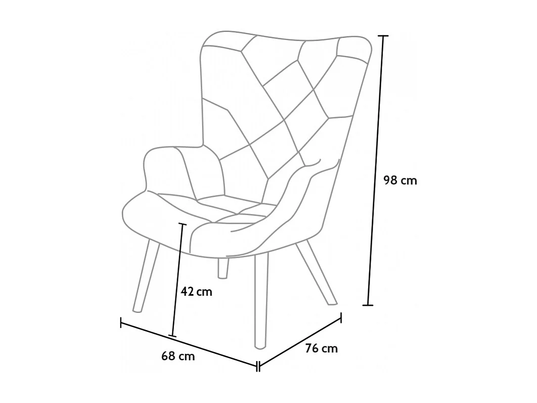 Sillón relax butaca con reposabrazos Patchwork Patchy Chic