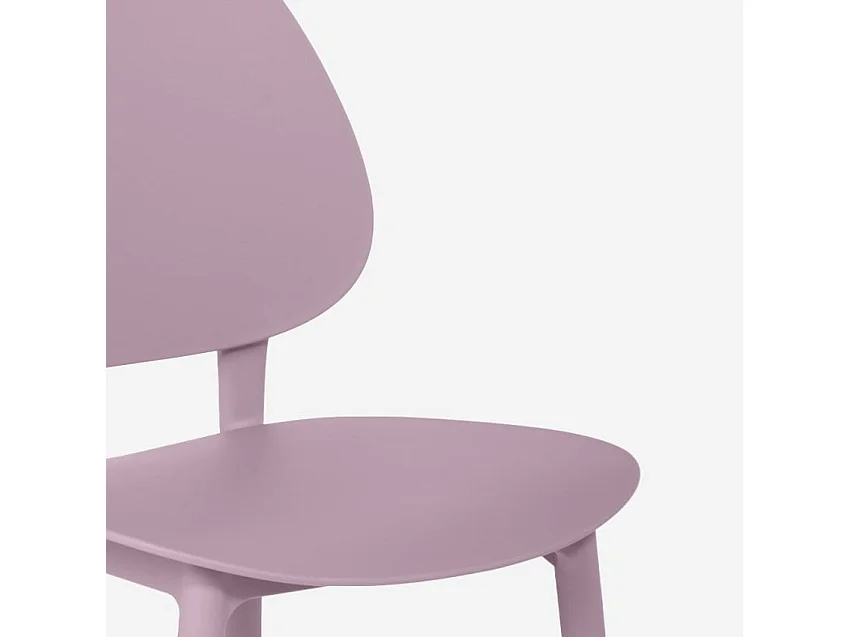 Silla moderna de polipropileno para cocina exterior comedor Gladys - Morado