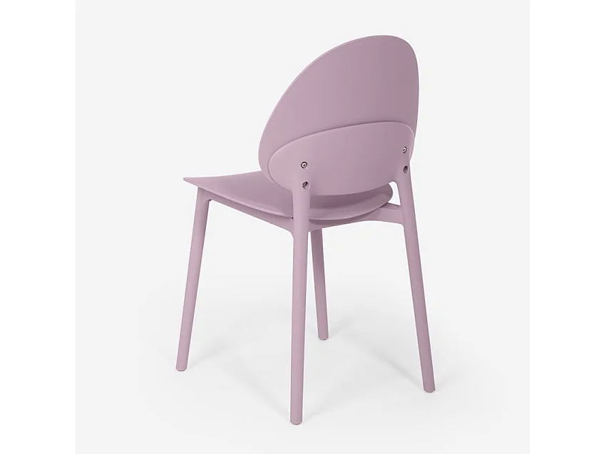 Moderner Stuhl für Küche, Terrasse und Esszimmer aus Polipropylen - Gladys