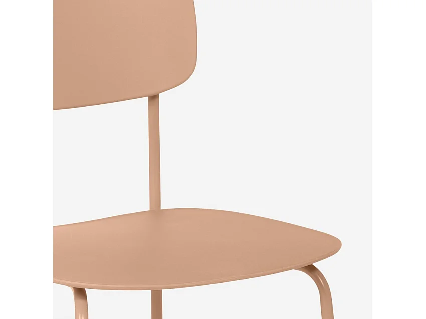 Sedia da pranzo in polipropilene e metallo cucina design moderno Josy - Rosa