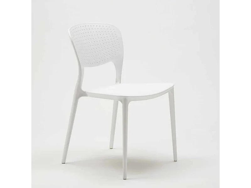Silla cocina bar polipropileno apilable exterior interior Garden Giulietta - Blanco