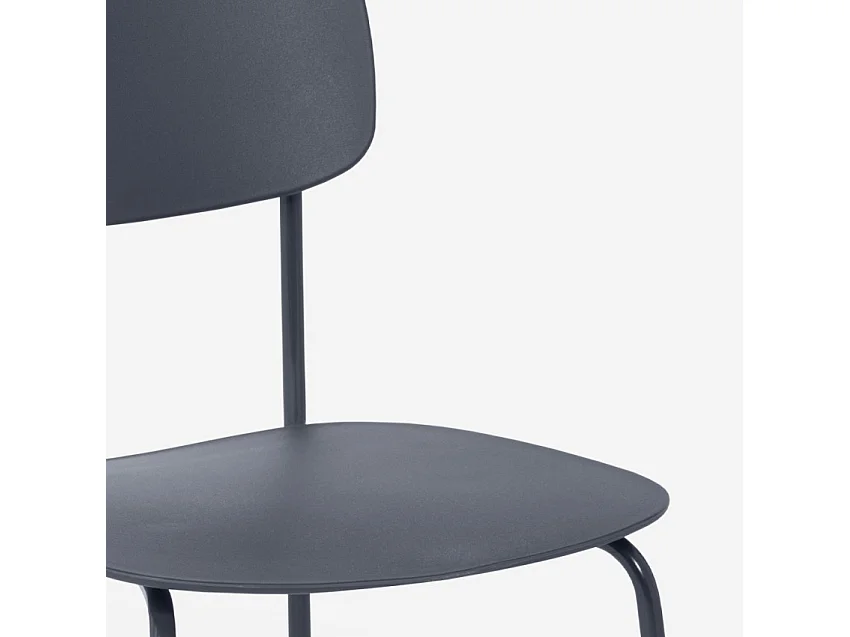 Sedia da pranzo in polipropilene e metallo cucina design moderno Josy - Blu