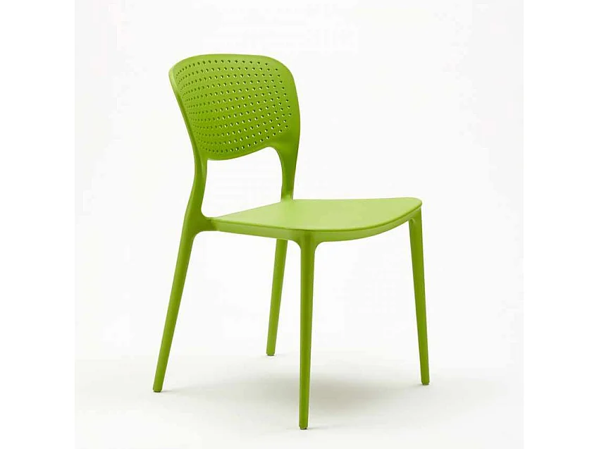 Sedie cucina bar polipropilene impilabile esterno interno Garden Giulietta - Verde 2
