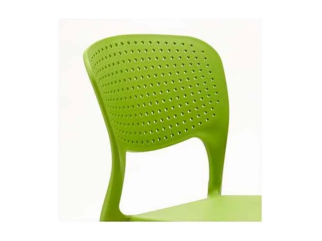 Chaise de cuisine bar café polypropylène empilable intérieur et extérieur Garden Giulietta - Vert