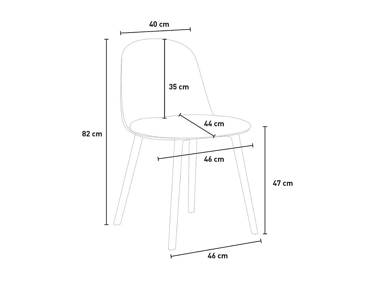 Silla con cojín acolchado de terciopelo cocina sala de estar restaurante Florya - Blanco