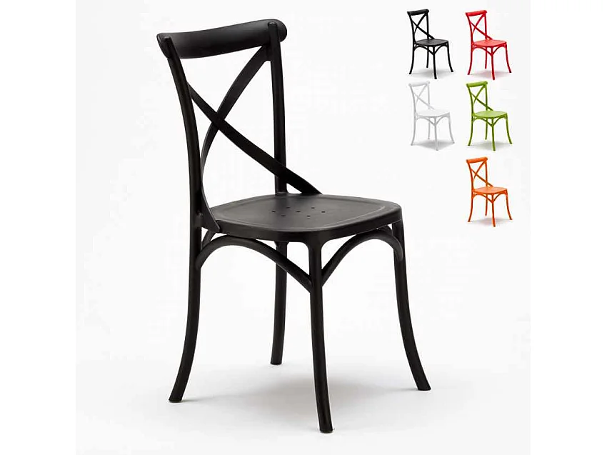 Stühle Küche Esstisch Esszimmer Vintage - Schwarz