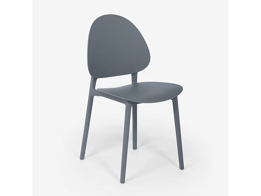 Moderner Stuhl für Küche, Terrasse und Esszimmer aus Polipropylen - Gladys