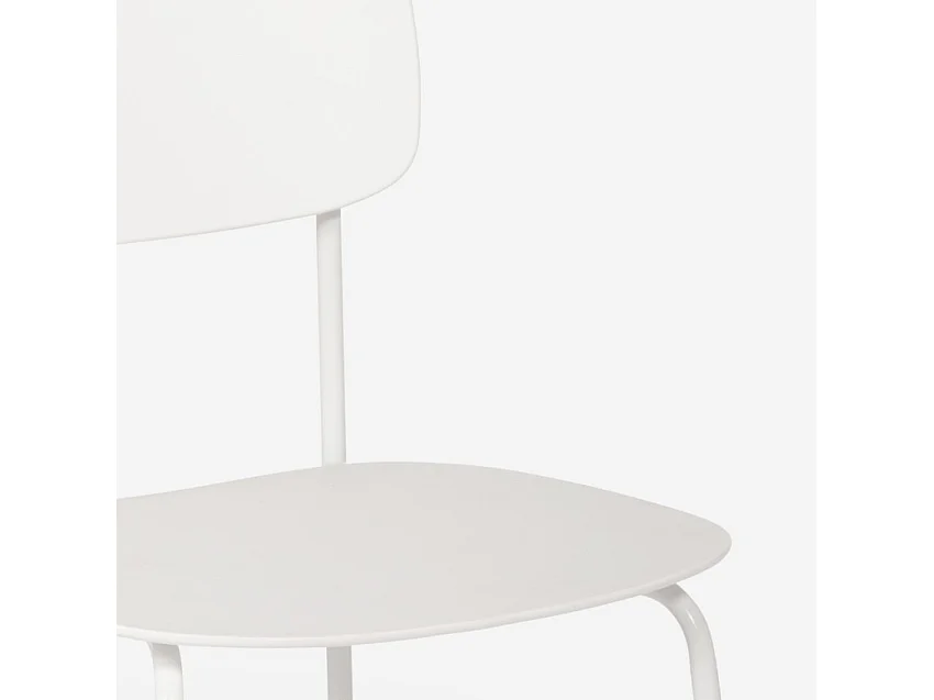 Sedia da pranzo in polipropilene e metallo cucina design moderno Josy - Bianco