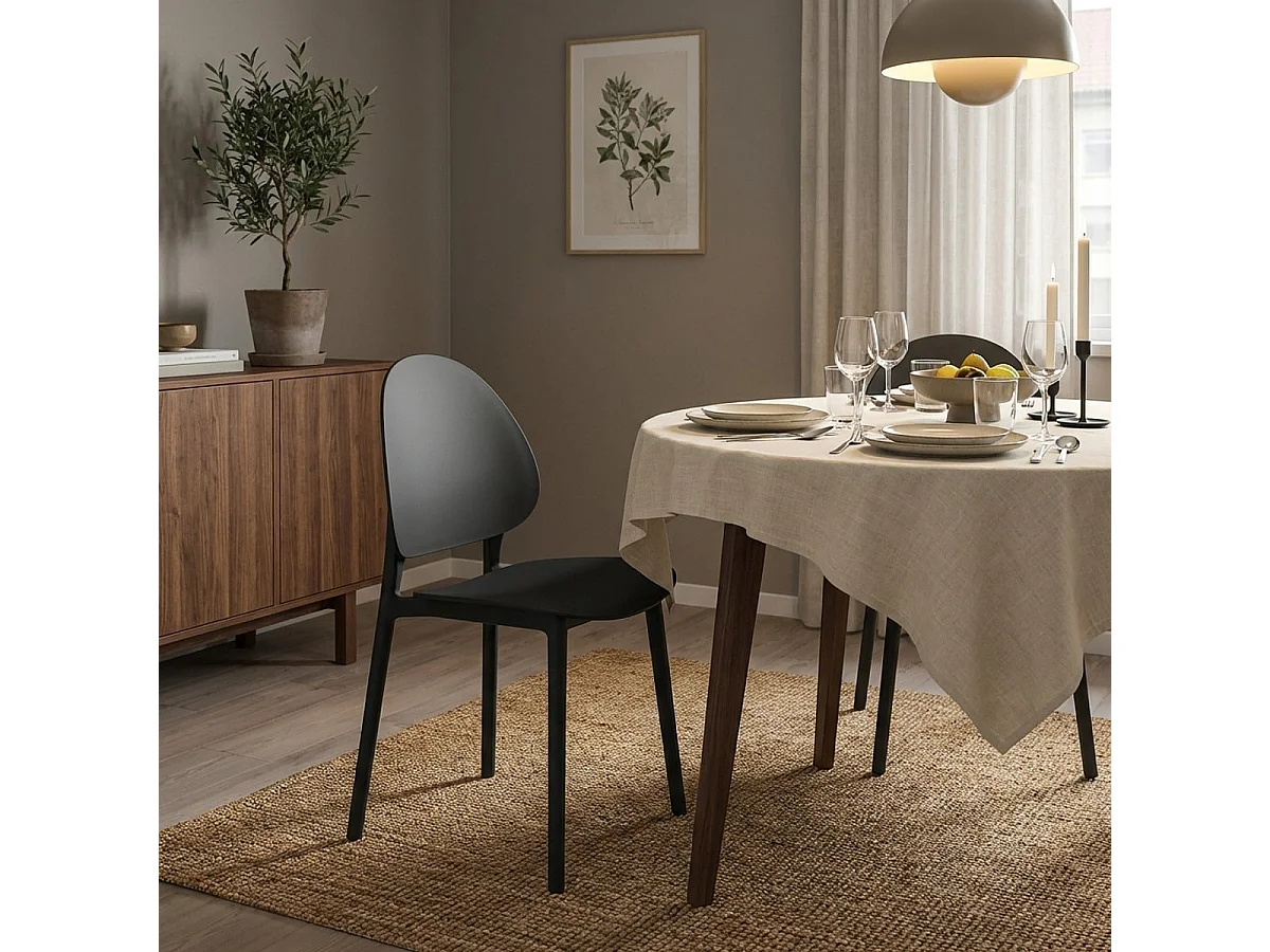 Moderner Stuhl für Küche, Terrasse und Esszimmer aus Polipropylen - Gladys