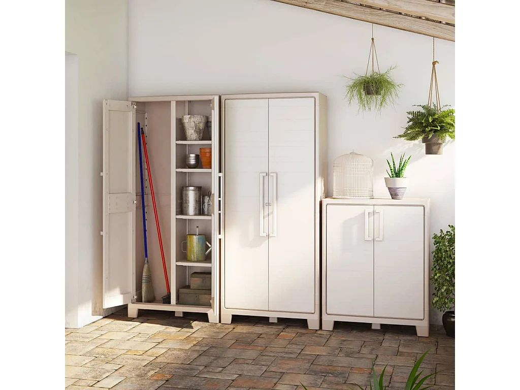 Keter Armadietto con Scaffali Gulliver Marrone e Beige 100 cm