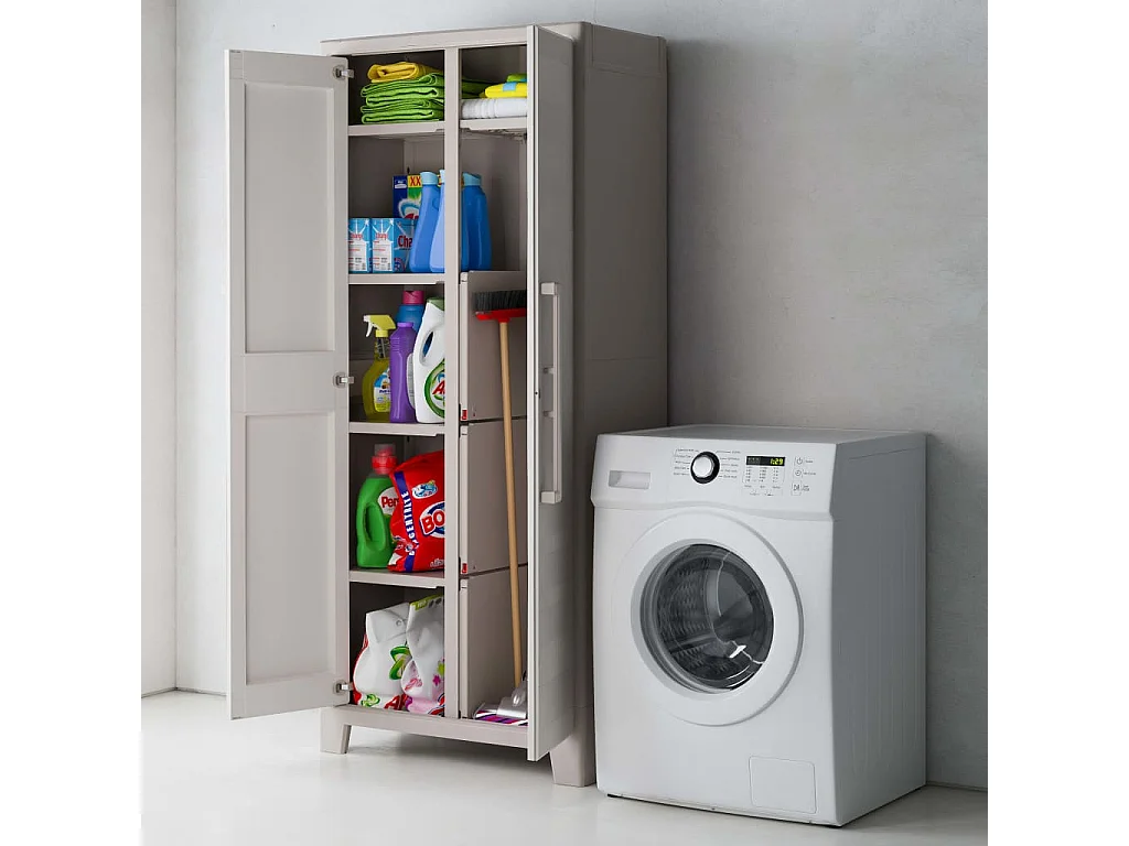 Keter Armadietto Multiuso Gulliver Beige e Marrone 182 cm