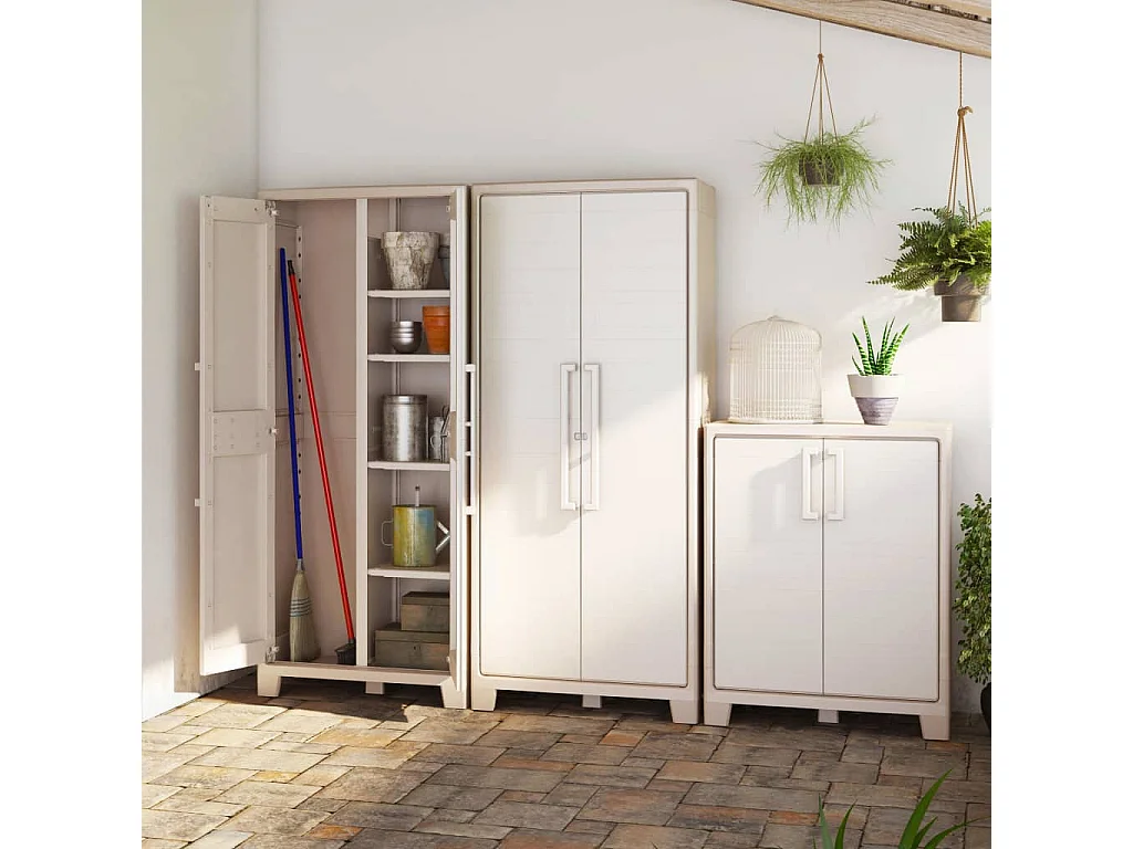 Keter Armadietto Multiuso Gulliver Beige e Marrone 182 cm