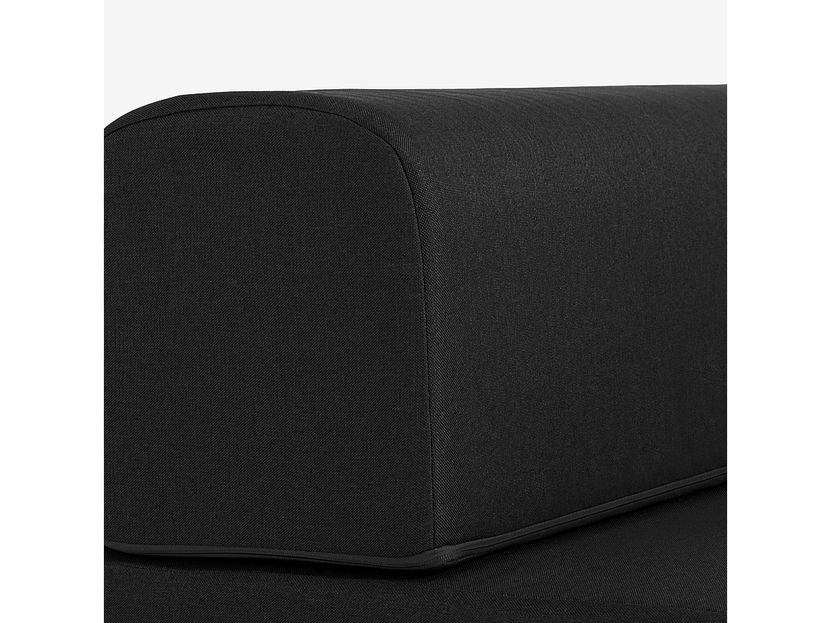 Fauteuil-lit pliable gain de place 2en1 en tissu Betty - Noir