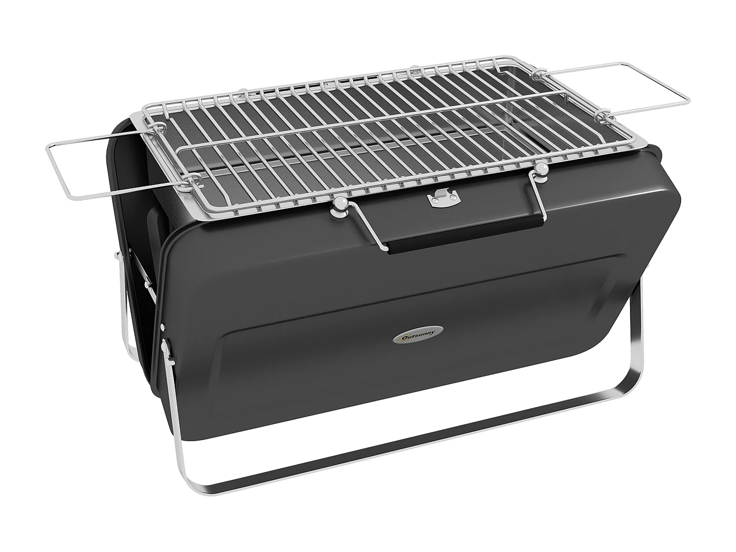 Mini barbecue à charbon portable pliable dim. 47L x 30l x 28H cm noir