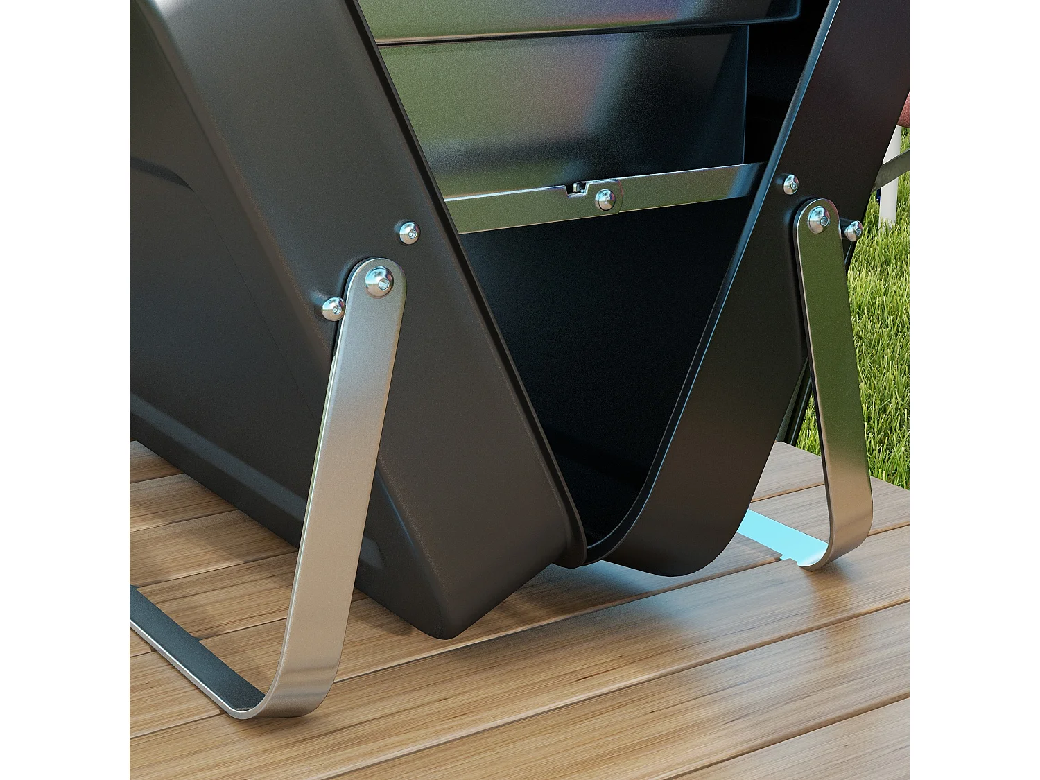 Mini barbecue à charbon portable pliable dim. 47L x 30l x 28H cm noir