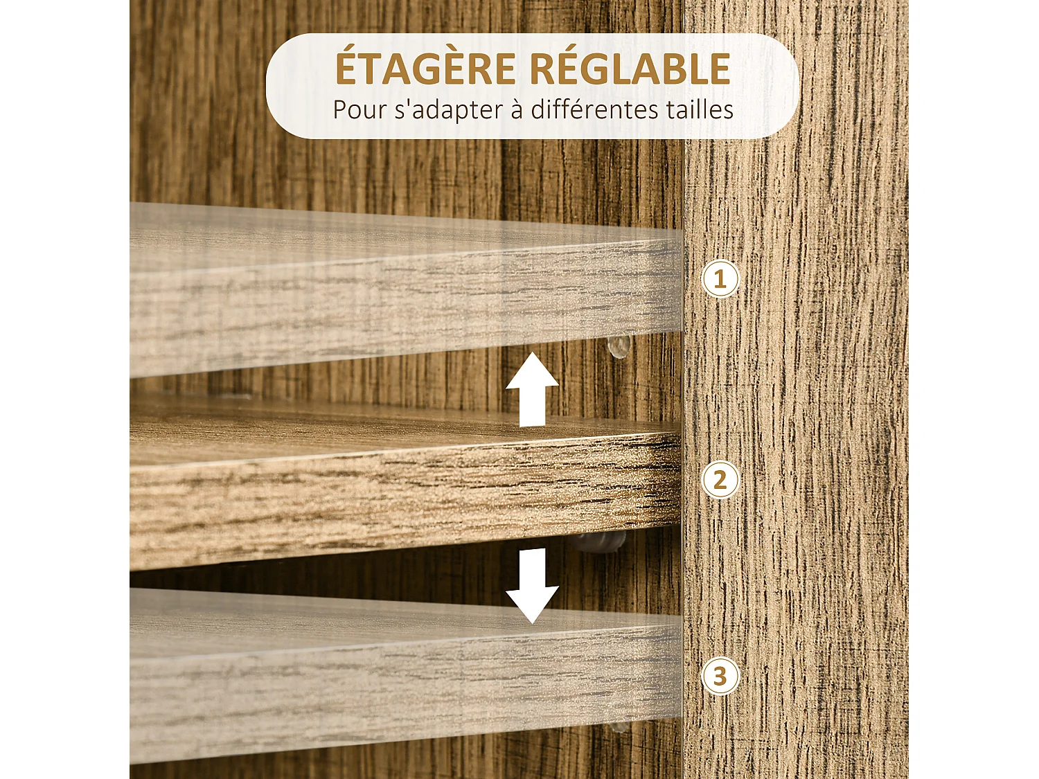 Buffet style industriel motif graphique - porte, étagère, 4 tiroirs - piètement épingle métal noir aspect bois