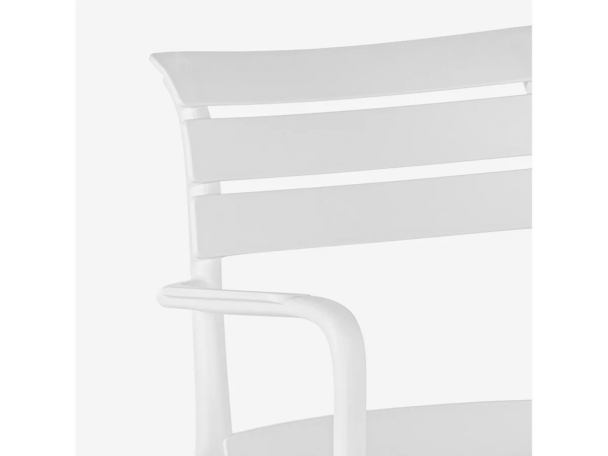 Silla de exterior de polipropileno con reposabrazos para bar cocina Satin