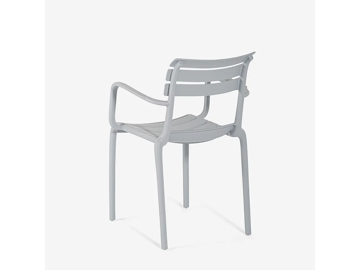 Silla de exterior de polipropileno con reposabrazos para bar cocina Satin