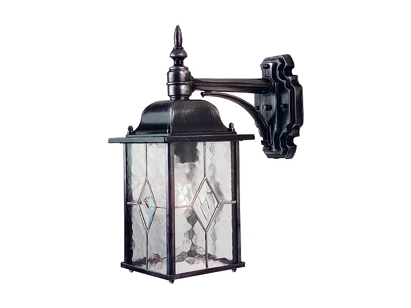 Elstead Wexford - Lanterna da Parete 1 Luce da Esterno Luce Nero Argento IP43, E27